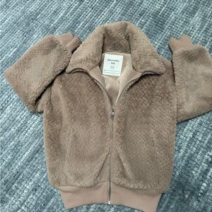 Abercrombie Kids Brown Fleece Puffer Jacket